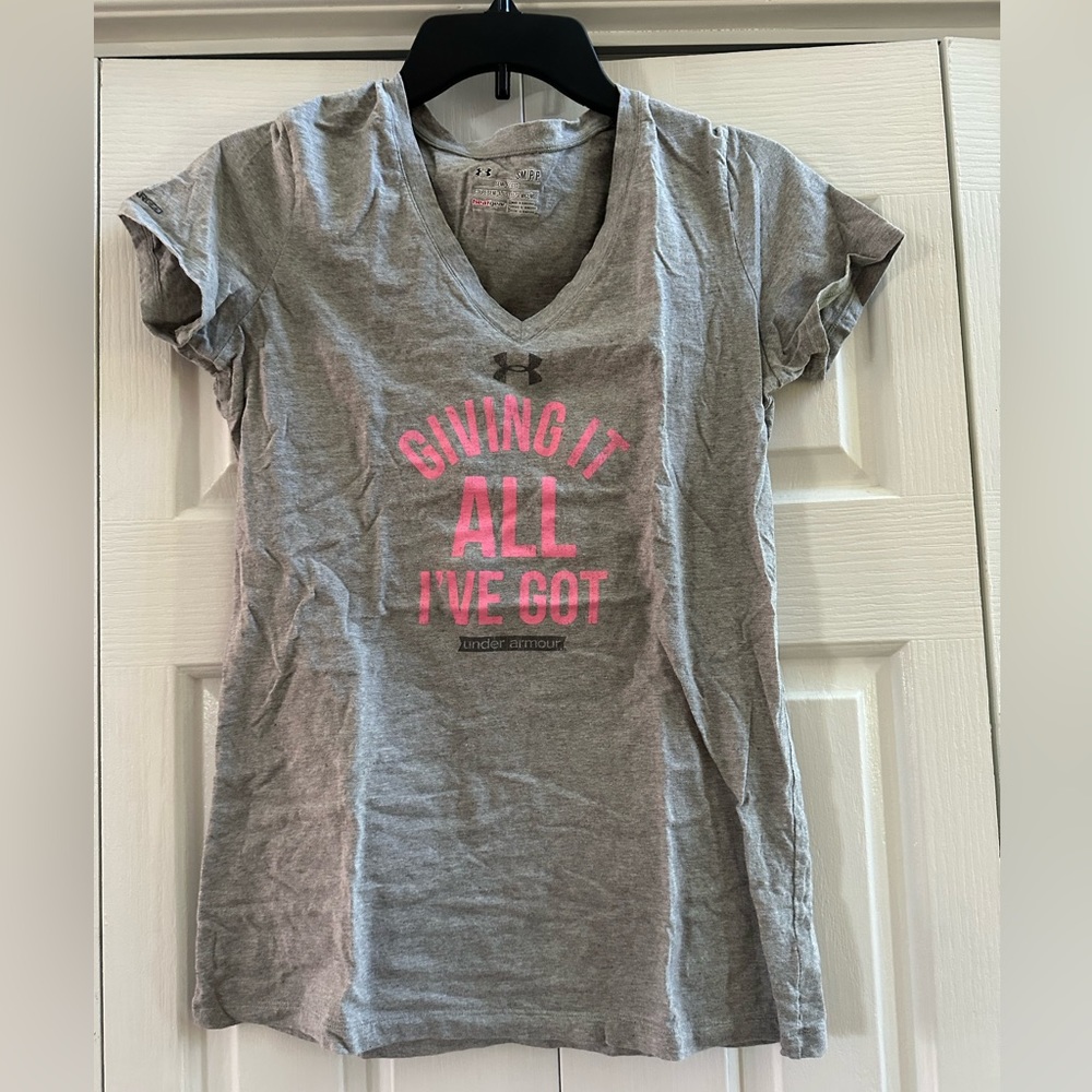 Under Armour Grey/Pink Shirt